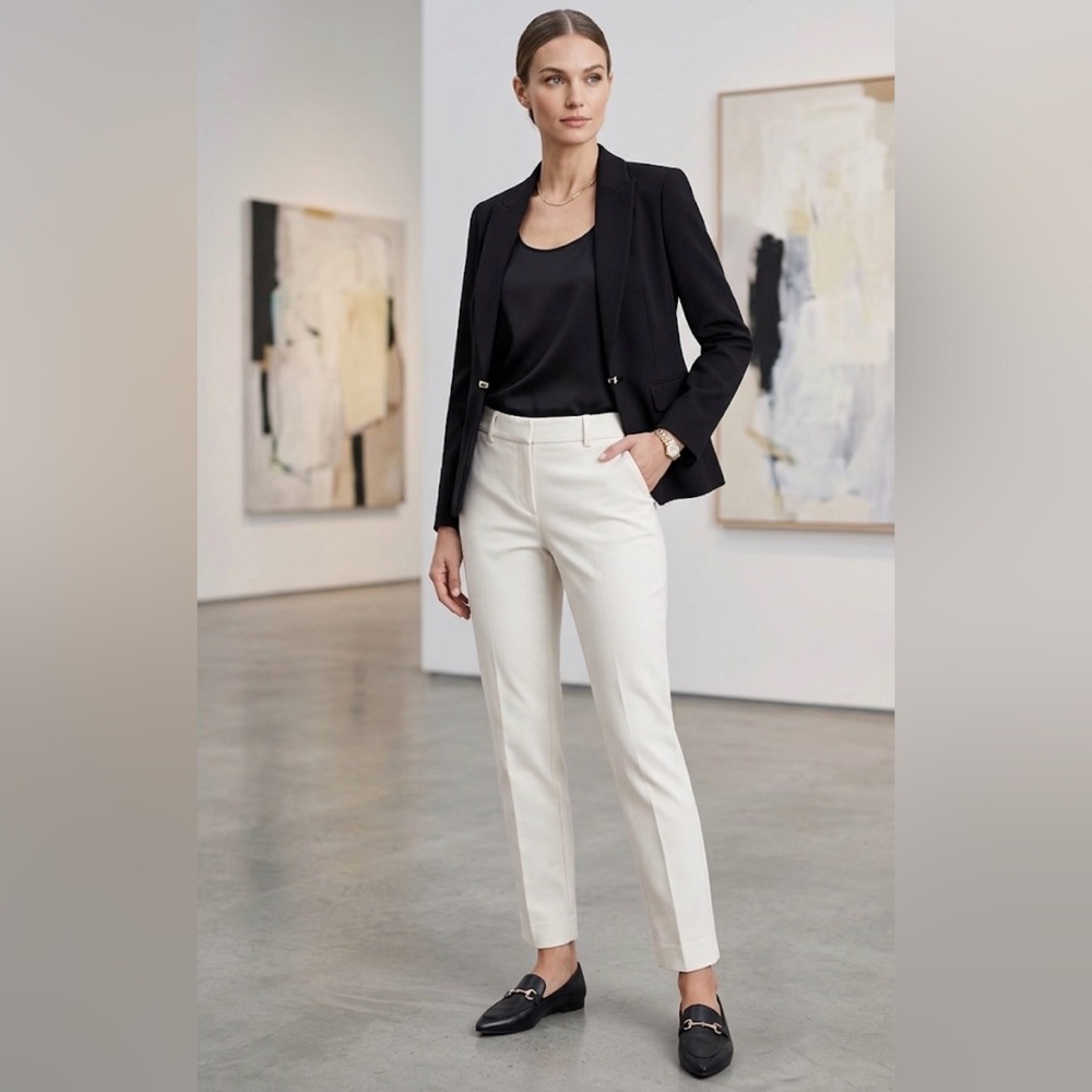White House Black Market Cream Trousers